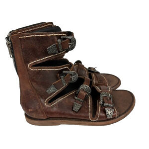 Freebird by Steven Bond Cleopatra Gladiator Sandals Brown Boho Womens 8